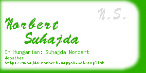 norbert suhajda business card